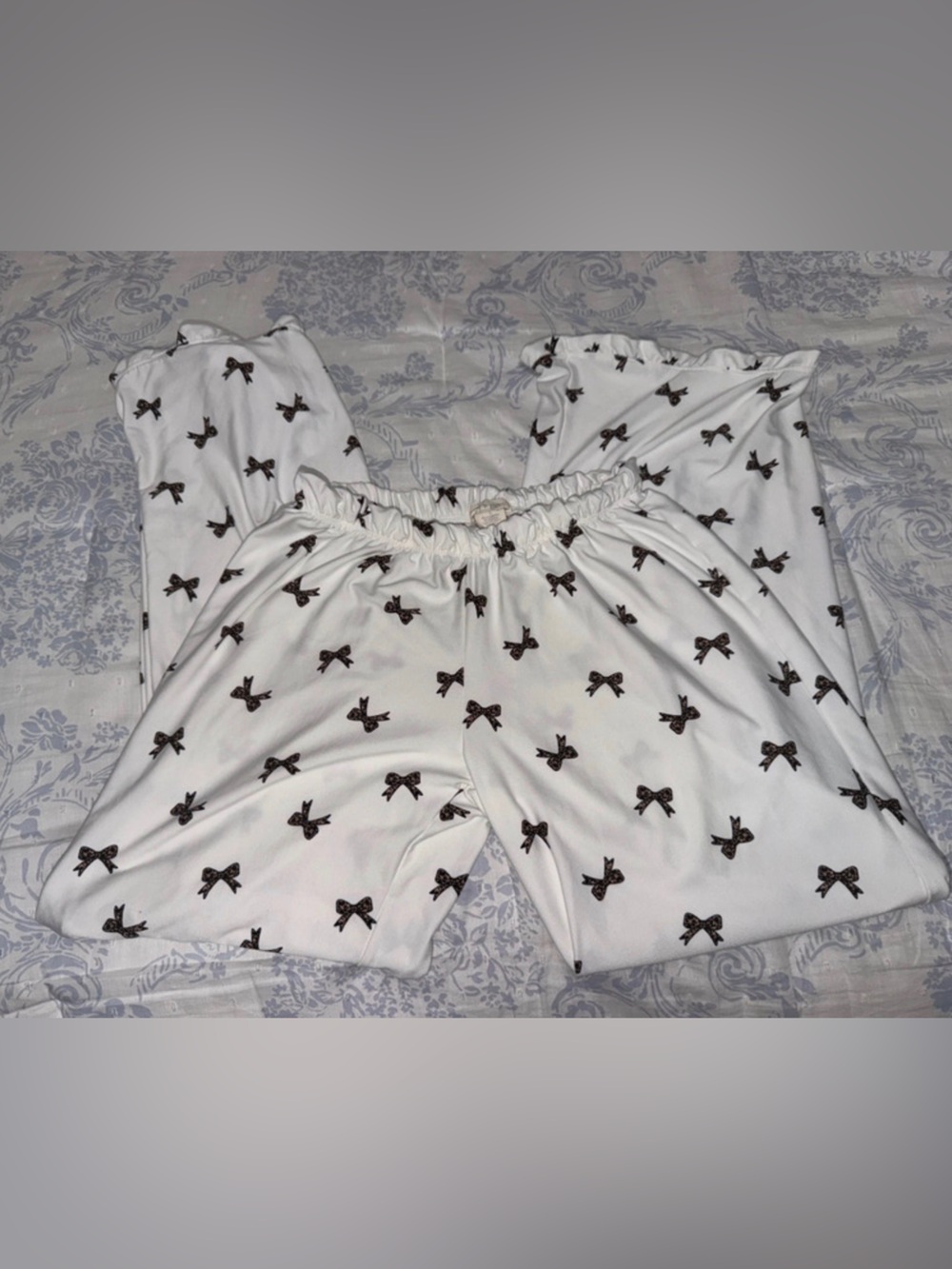 Wild Indigo Pajama Pants Bow Leopard Print